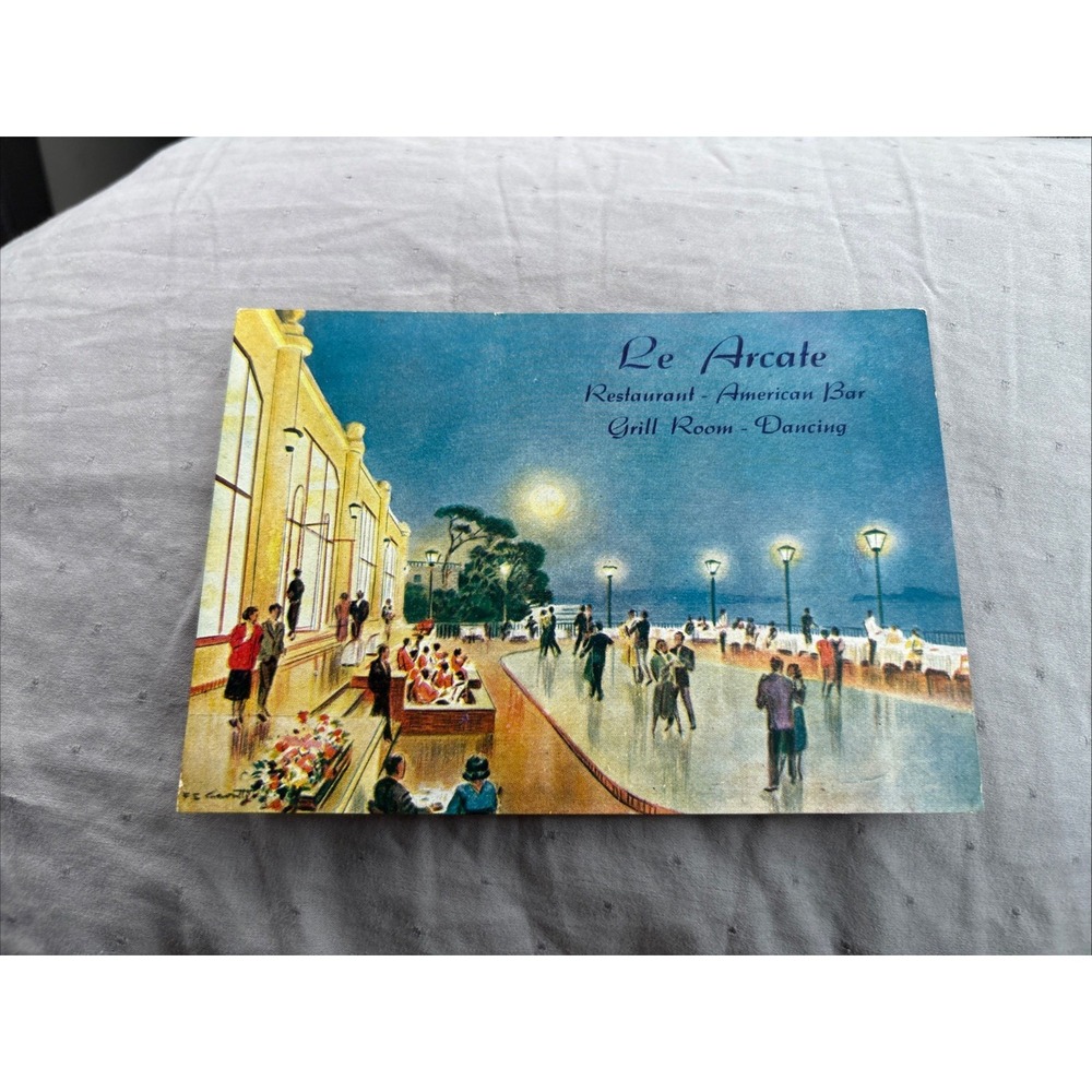 VTG Le Arcate 1950-60s Postcard - Restaurant‎ American Bar Napoli Italy Unposted